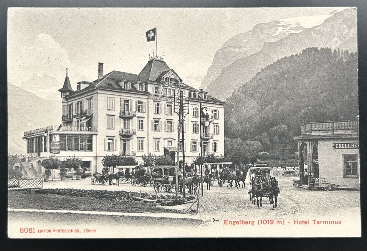 Cartoline postali: Engelberg Hotel Terminus  – Usato da Horw venduto da Tellbub