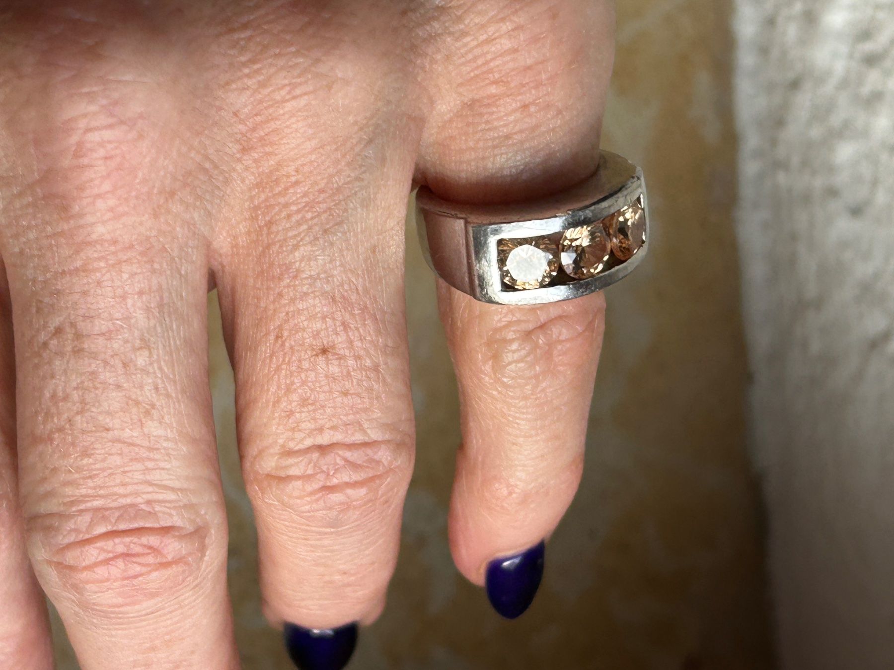 Anelli: Silber Ring Champagnerfarbe (49) – Usato da Dittingen venduto da Bijoubelle 5