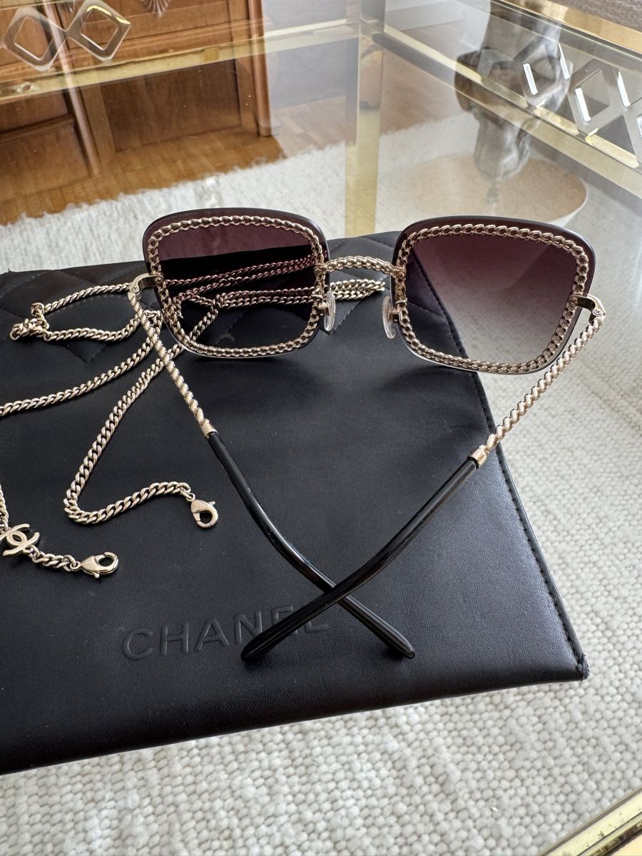 Chanel Occhiali & Lenti: CHANEL Sonnenbrille mit Kette – Nuovo (secondo la descrizione) da Steinhausen venduto da Mimirose114 4