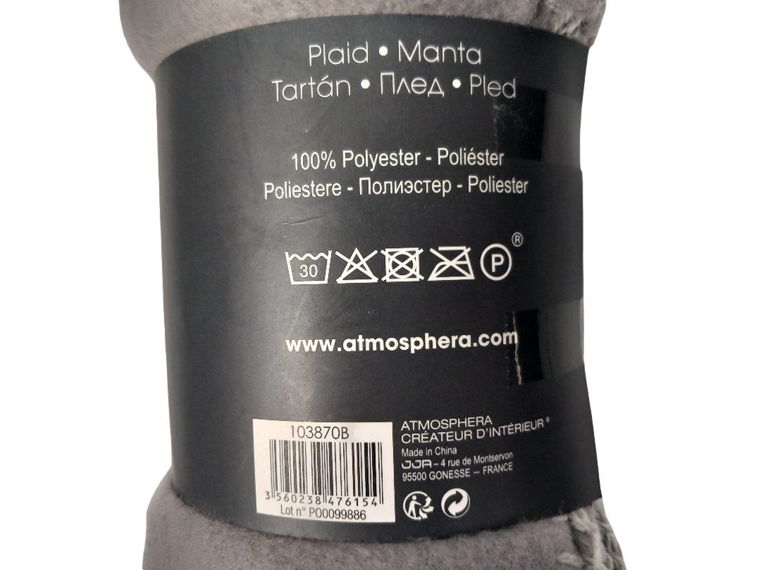 Coperte: ATMOSPHERA Fleece-Decke Mausgrau – Nuovo (secondo la descrizione) da Hünenberg venduto da Restwert_Zug 4