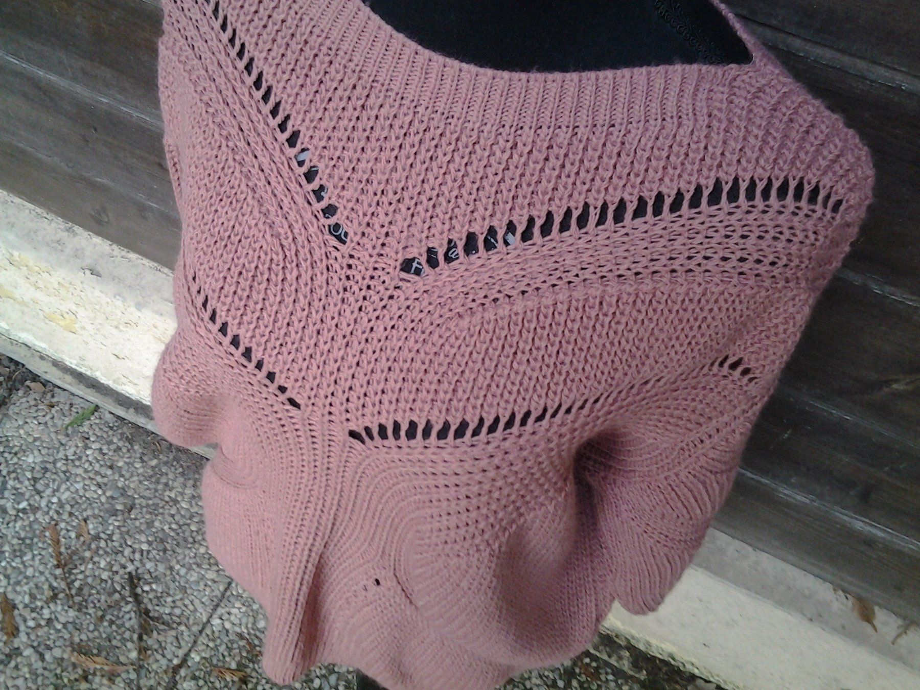 Zebra Pullover & Sweatshirts: Pull Zebra avec mailles ajourées, taille L vieux rose – Neu (gemäss Beschreibung) aus MEYRIN von nf69 1