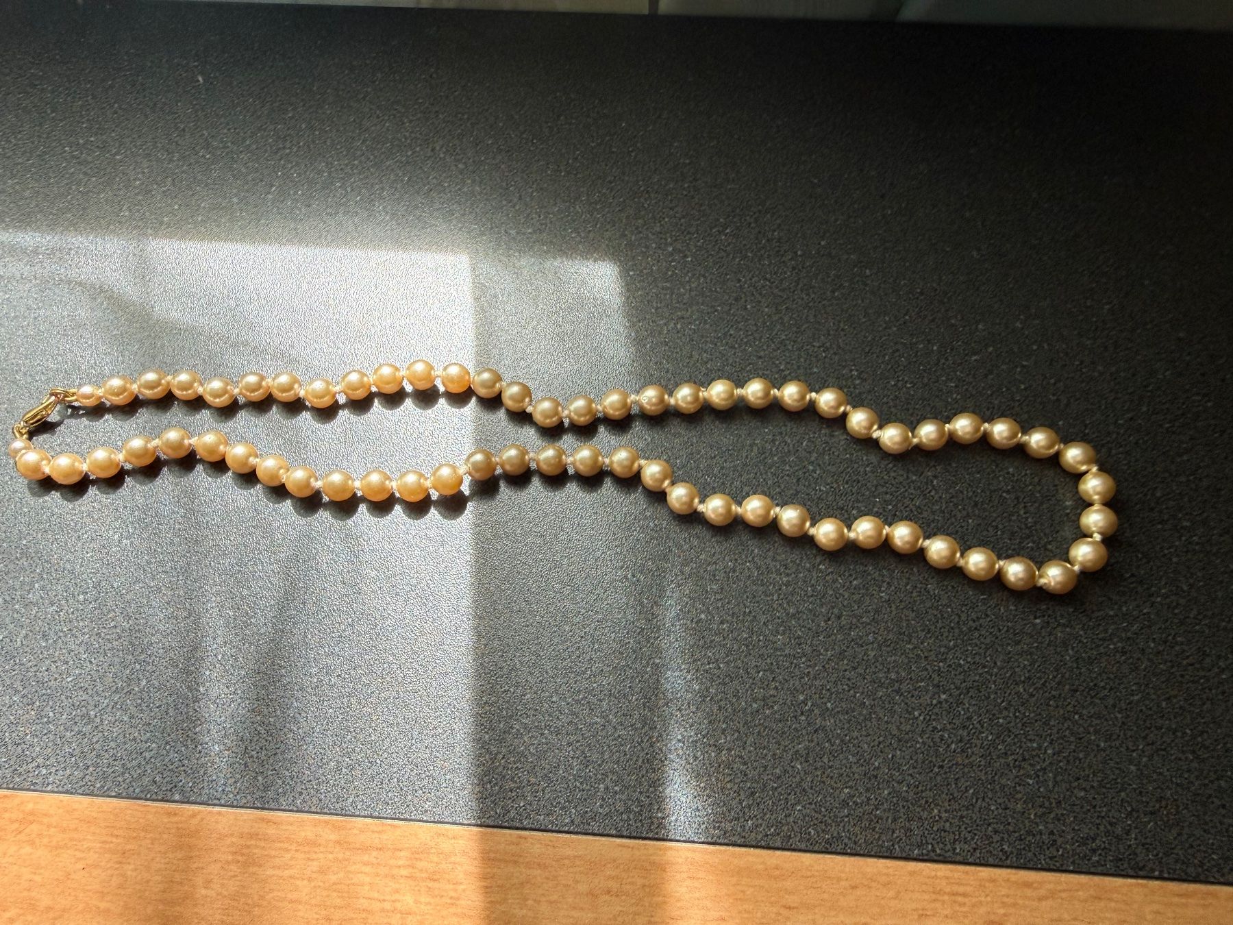 Catenine: Vintage Perlenkette Creme/hellgelb – Usato da Lamone venduto da LaCantinaMagica 4