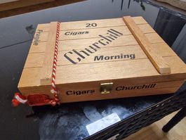 Boîte à cigares Churchill Morning en bois,