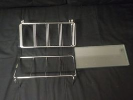 4 Einhänge Chrom Tablar/Gestell mit Glasplatte, Top Zustand