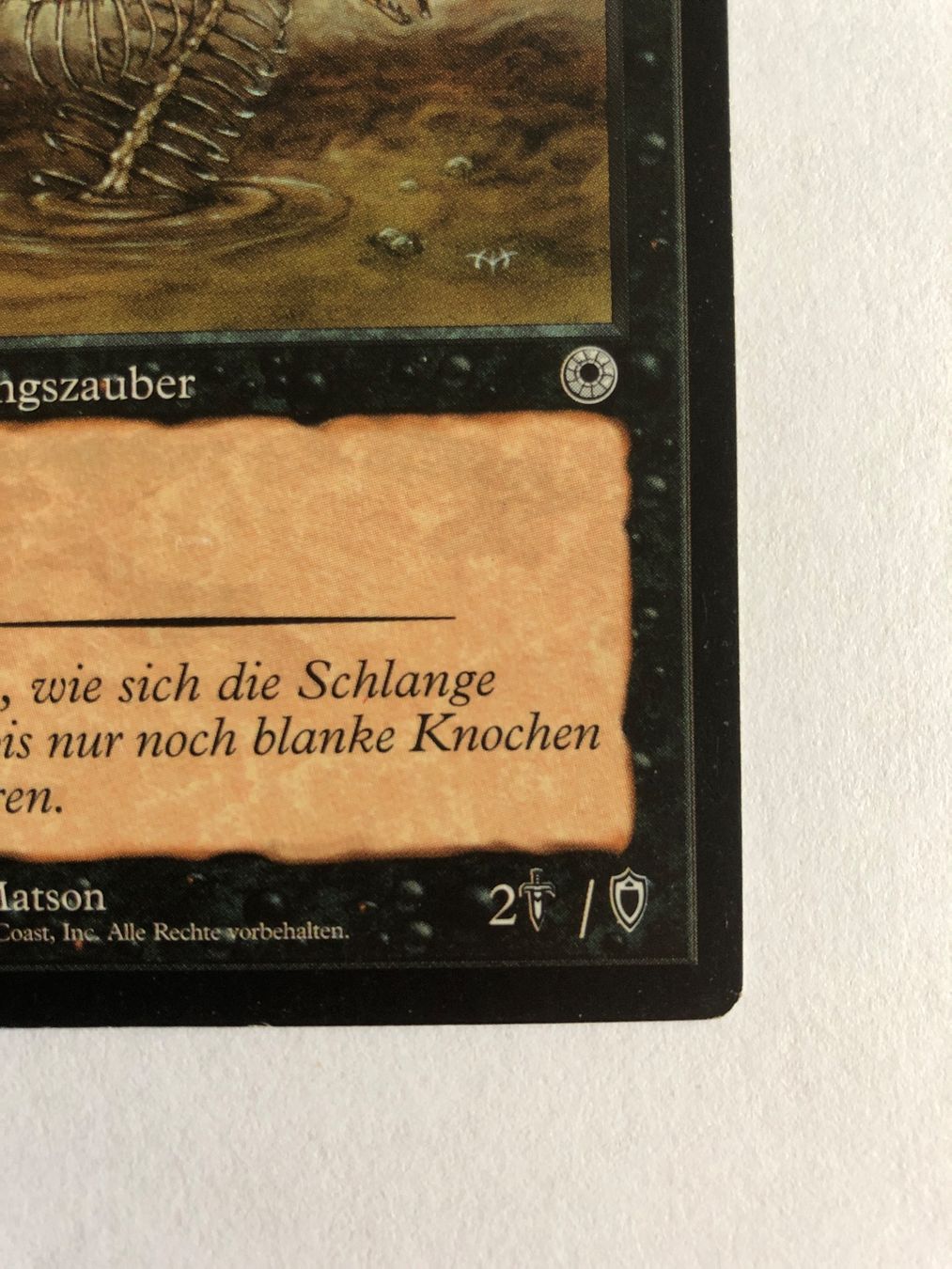 Magic The Gathering Sammelbilder & Trading cards: MTG - Misprint - Knochenschlange – Gebraucht aus Basel von Melchior5 2