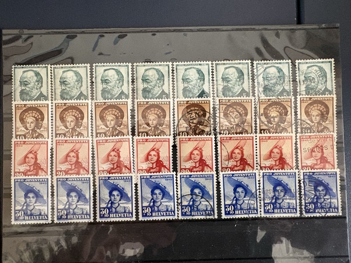 Tutti i francobolli: Pro Juventute 1938-1946 postfrisch/gestempelt – Usato da Steckborn venduto da heg_sd2b 3