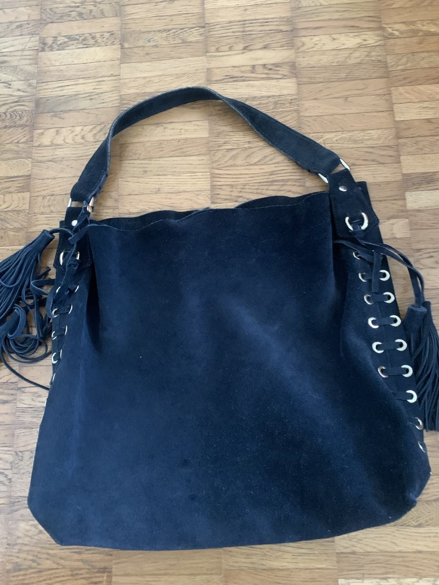 Borse da donna: Paul Kehl wildleder tasche blau – Usato da Zürich venduto da Nikuska32 1