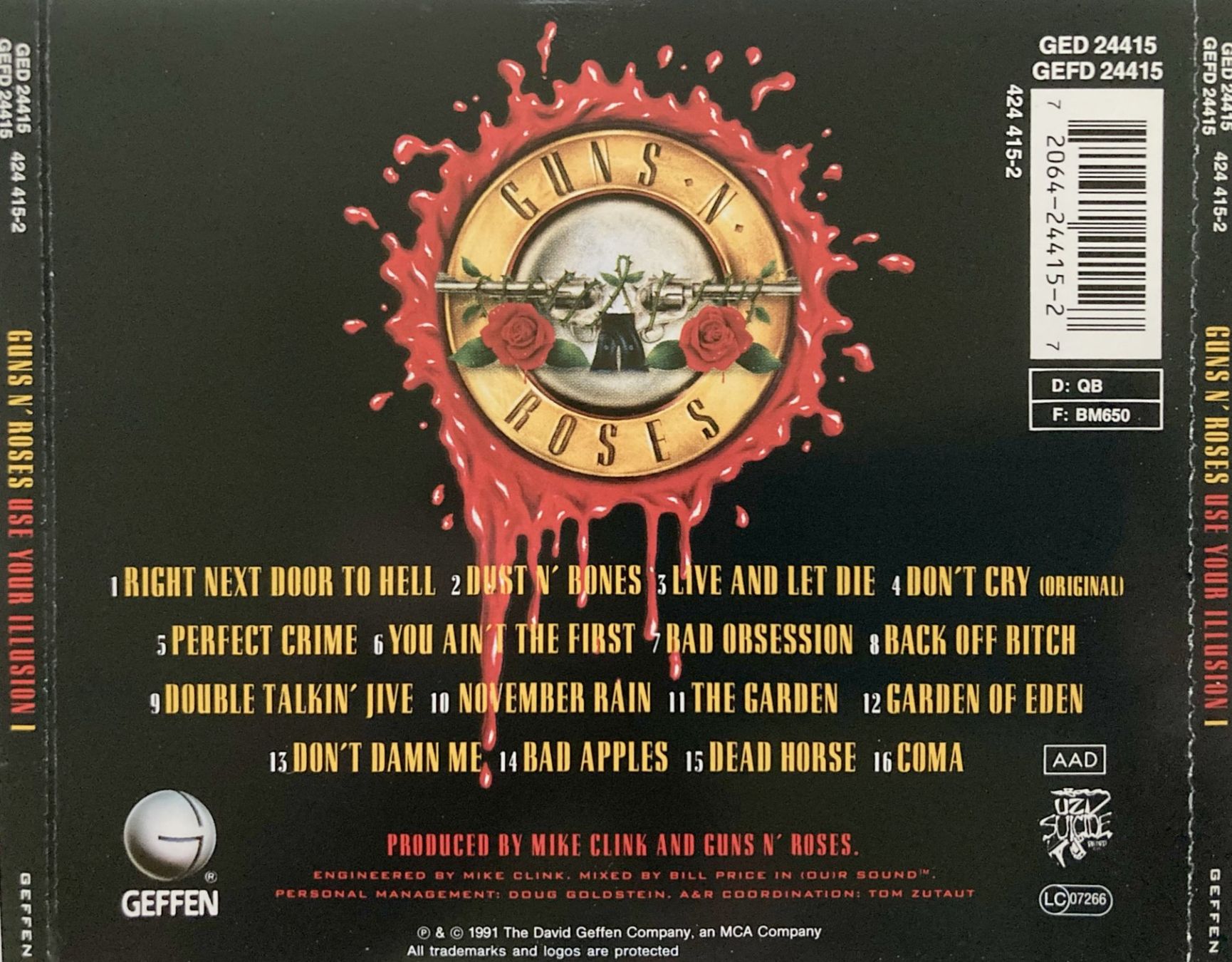 CD: GUNS N' ROSES - USE YOUR ILLUSION I – Usato da Bottens venduto da hotter-than-hell 1