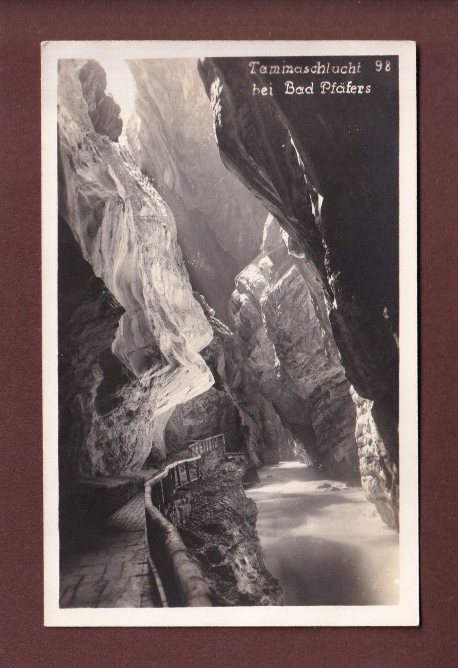 Cartoline postali: TAMINASCHLUCHT bei Bad Pfäfers – Usato da Pully venduto da nicecards-shop