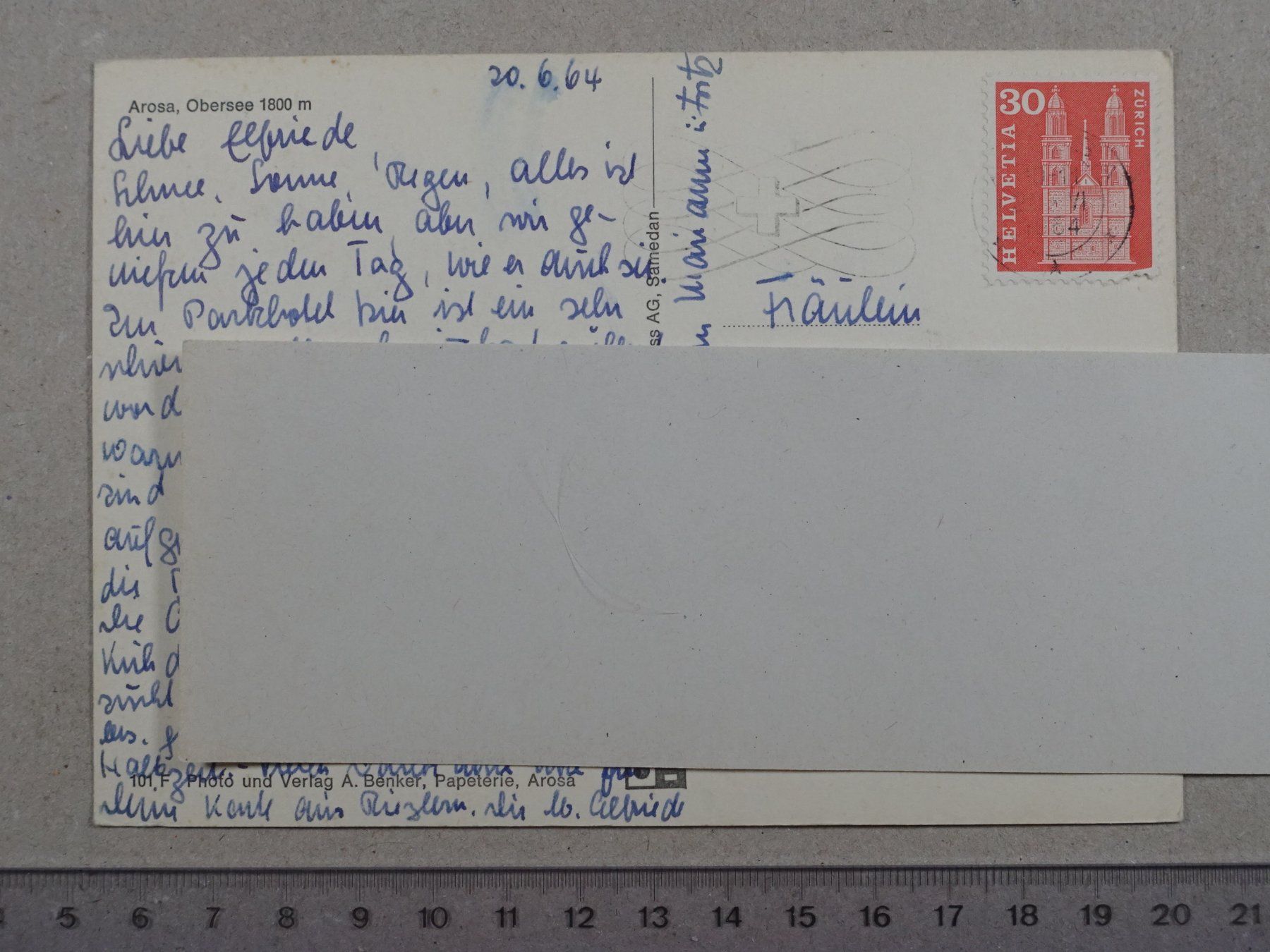 Cartoline postali: Arosa, 1964 – Usato da Lenzburg venduto da fh1 1
