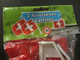 2 Autoflaggen Schweiz, 45 x 30 cm