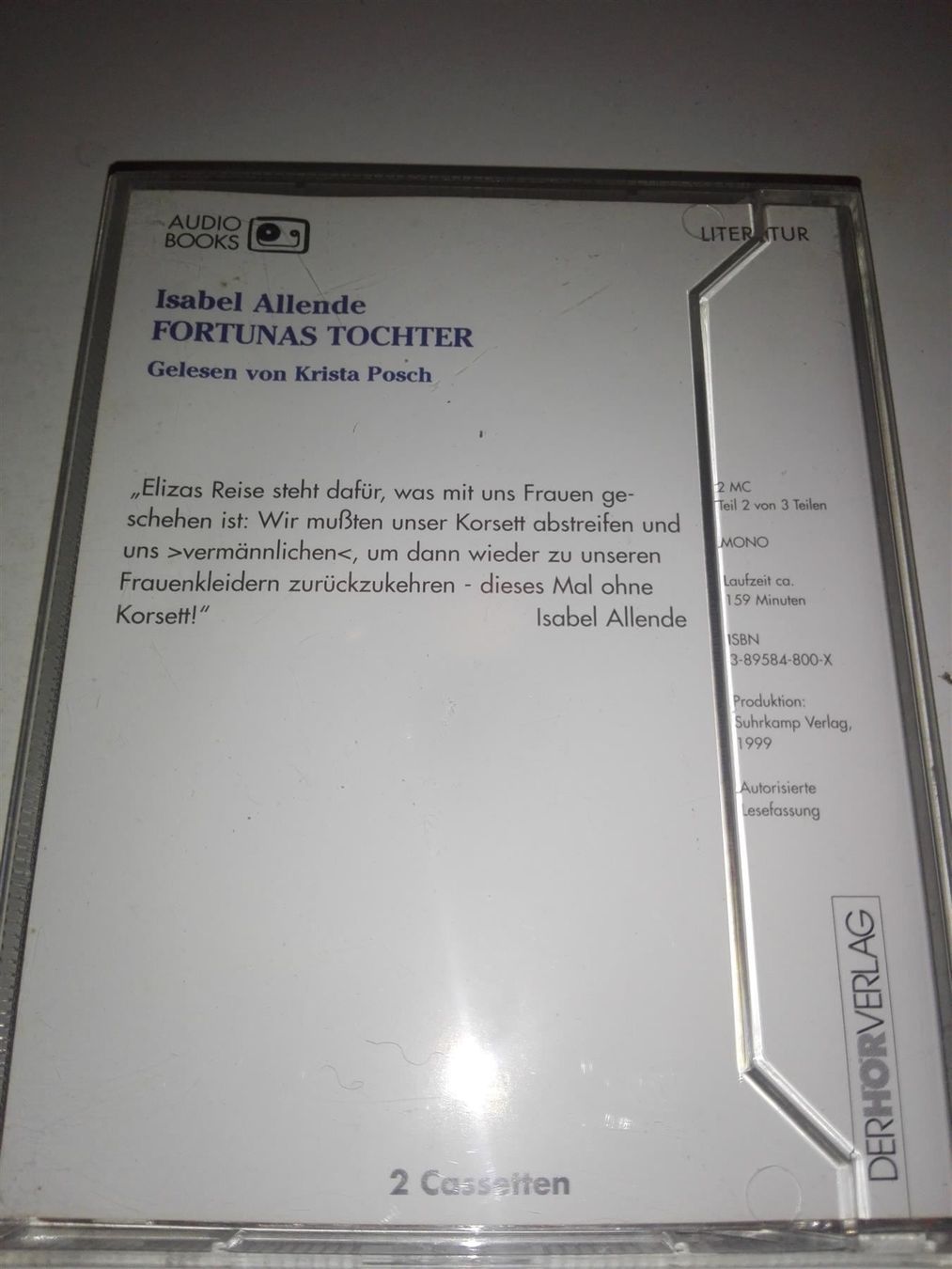 Musicassette: Fortunas Tochter (Isabel Allende) – Usato da St. Gallen venduto da elk2021 5