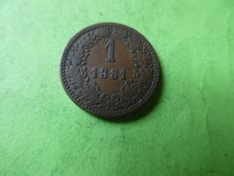 Oesterreich 1881, 1 Kreuzer