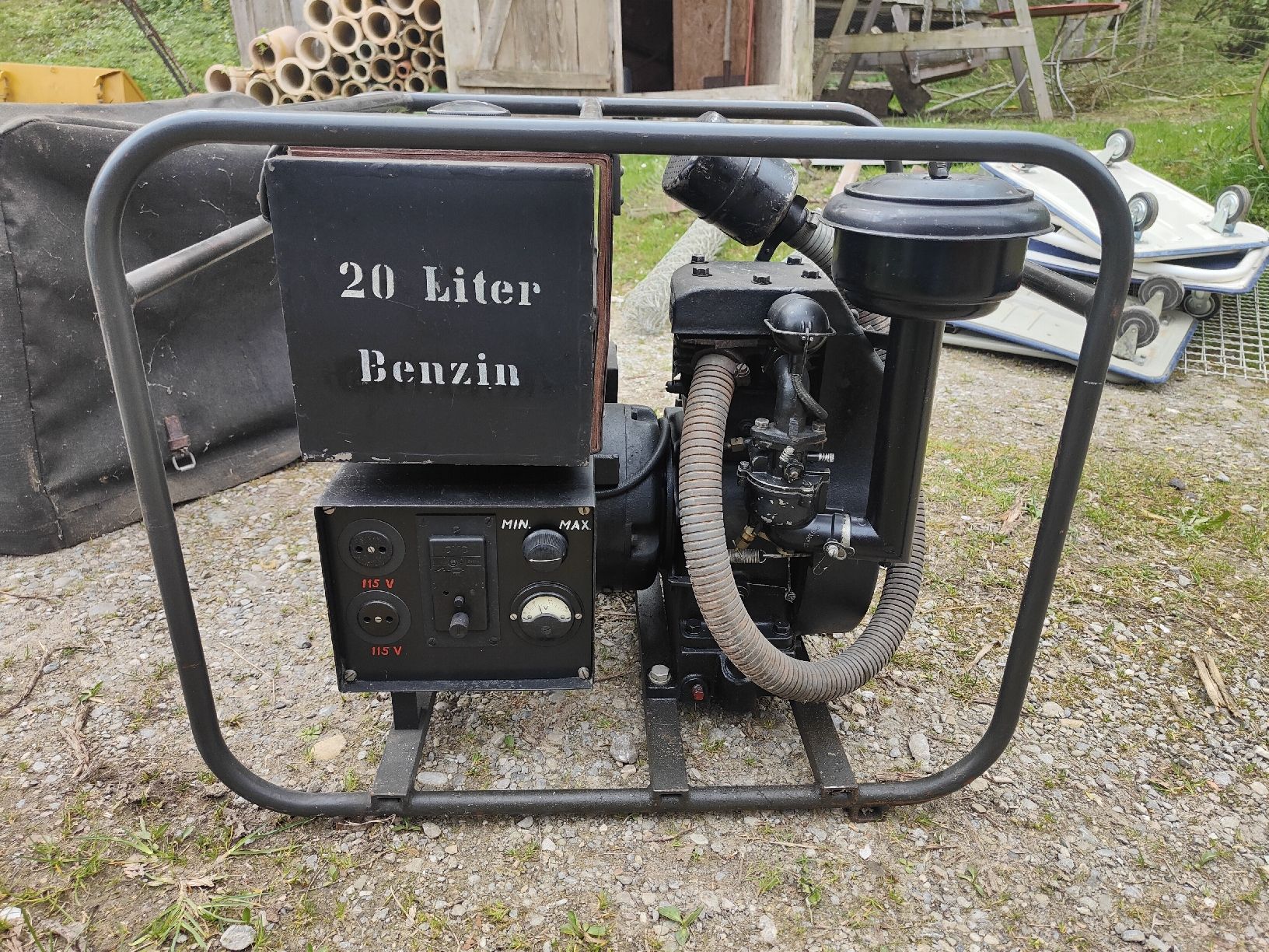 Generatori di corrente: Armee Stromgenerator / Notstromaggregat, WWII mit ABB Wandle – Usato da Bichelsee venduto da Sacoche1932