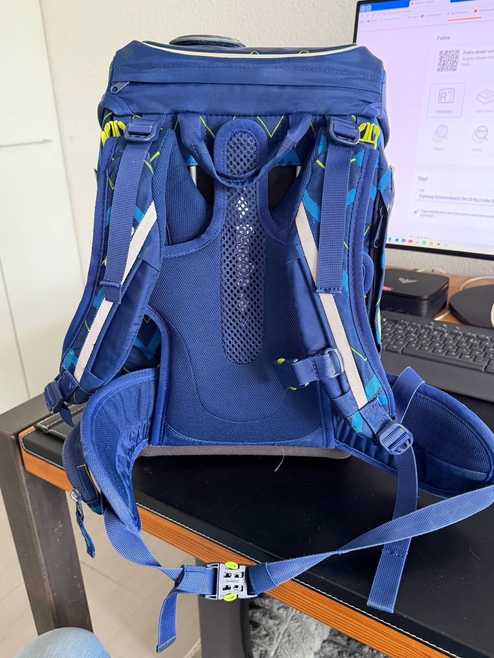 Ergobag Borse & Zaini: Ergobag Schulrucksack Set (3-tlg.) cubo blau – Usato da Engelburg venduto da kirerelhom57 1