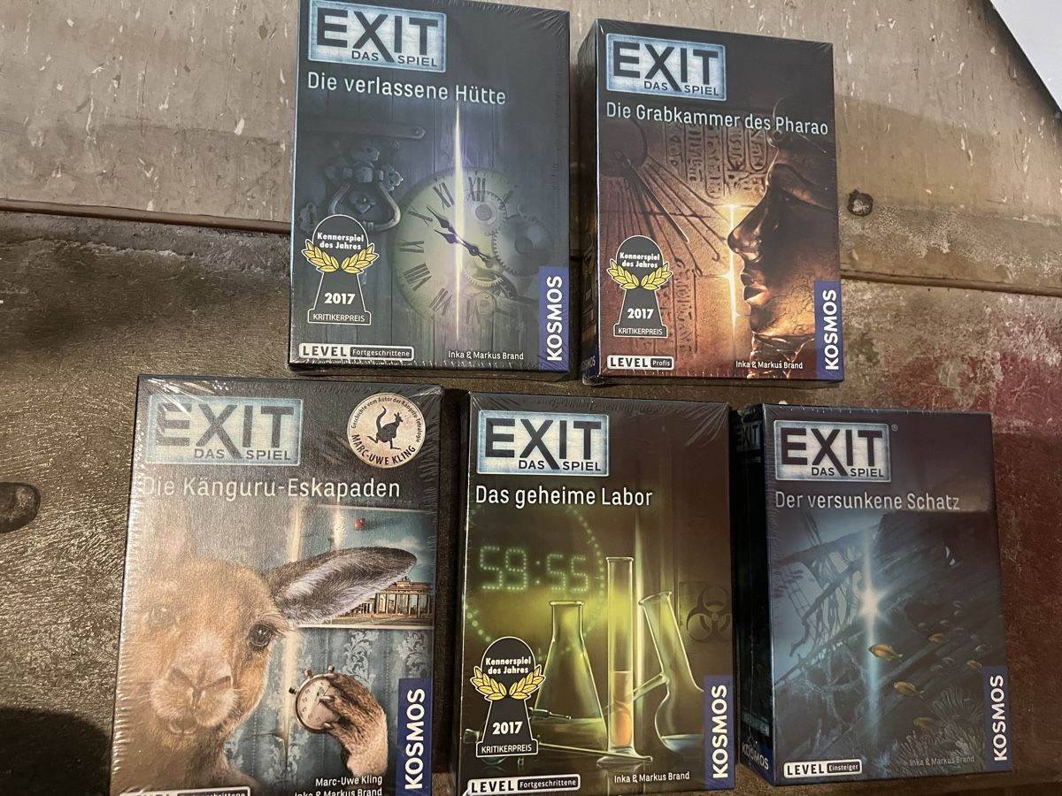 Kosmos Giochi: 5x Kosmos Exit, originalverpackt, NP 90.- – Nuovo e nell'imballaggio originale da Lindau venduto da Caemi77