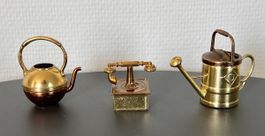 3x Vintage  Miniaturen – Setzkasten / Puppen