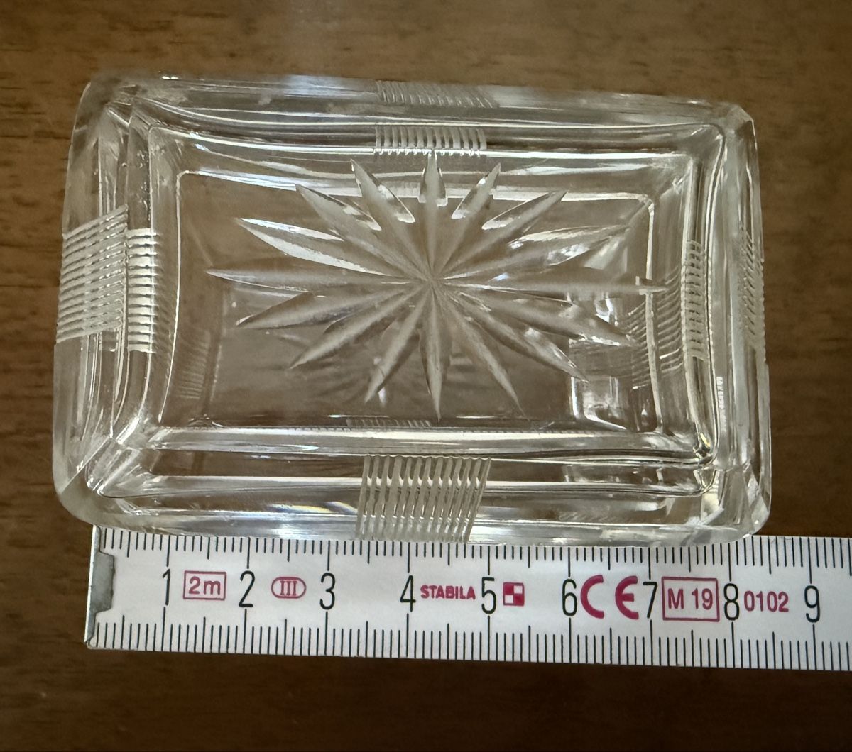 Sonstige Dekorationen & Accessoires: Glasdose mit Deckel, Sternenschliff, 8x5,5cm – Gebraucht aus Erstfeld von Uhu1980 3