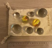 8 x Murmeln aus Glas / Glaskugeln