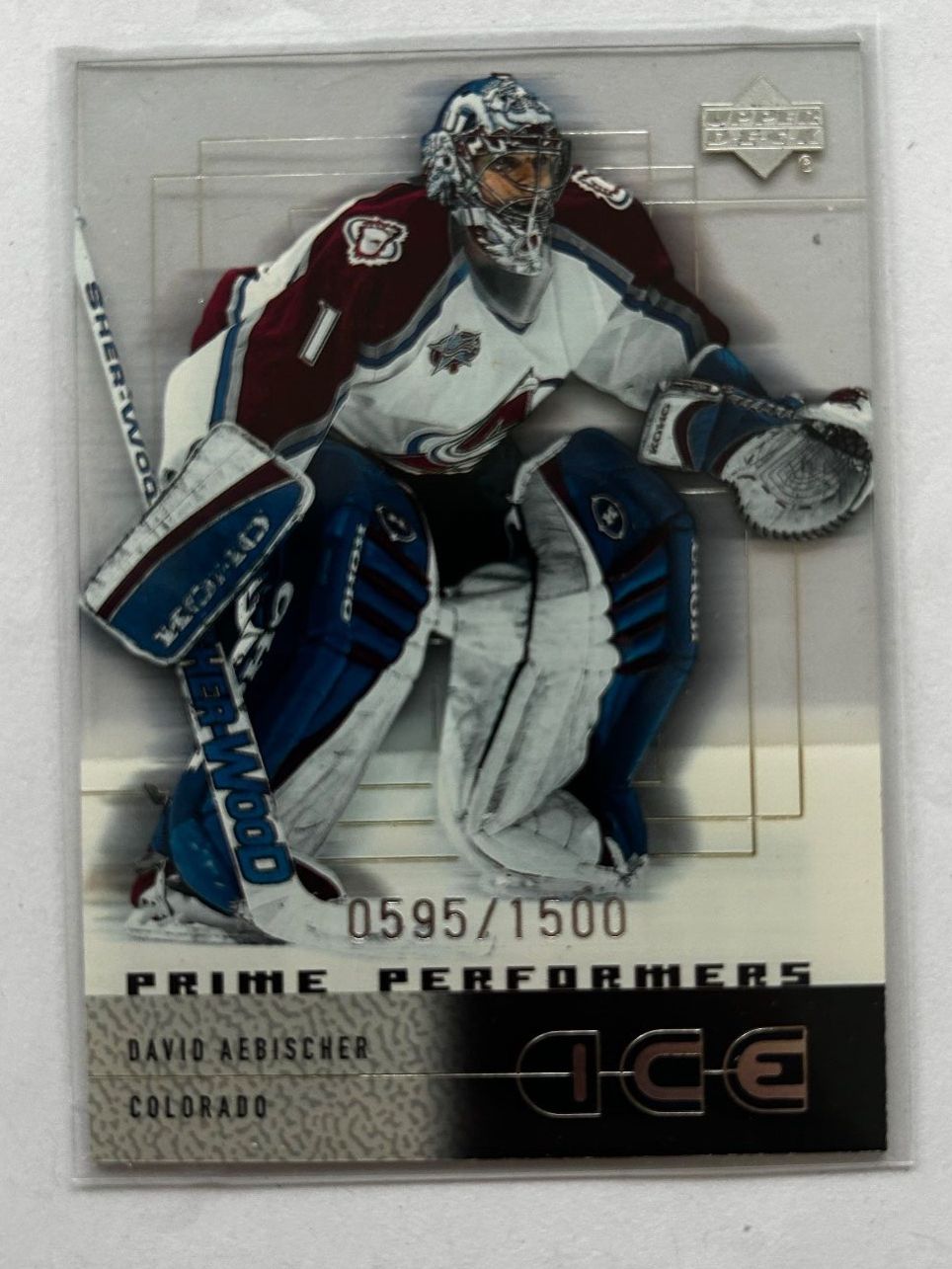 NHL Carte collezionabili: Upper Deck NHL David Aebischer nummeriert #595/1000 ICE – Usato da Oberwil-Lieli venduto da Mhd