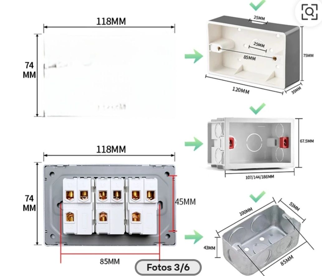 Fiches d'alim.: Steckdose mit USB-A/C und Schalter neu – Neuf avec emballage d'origine à winterthur par cantanhede01 1