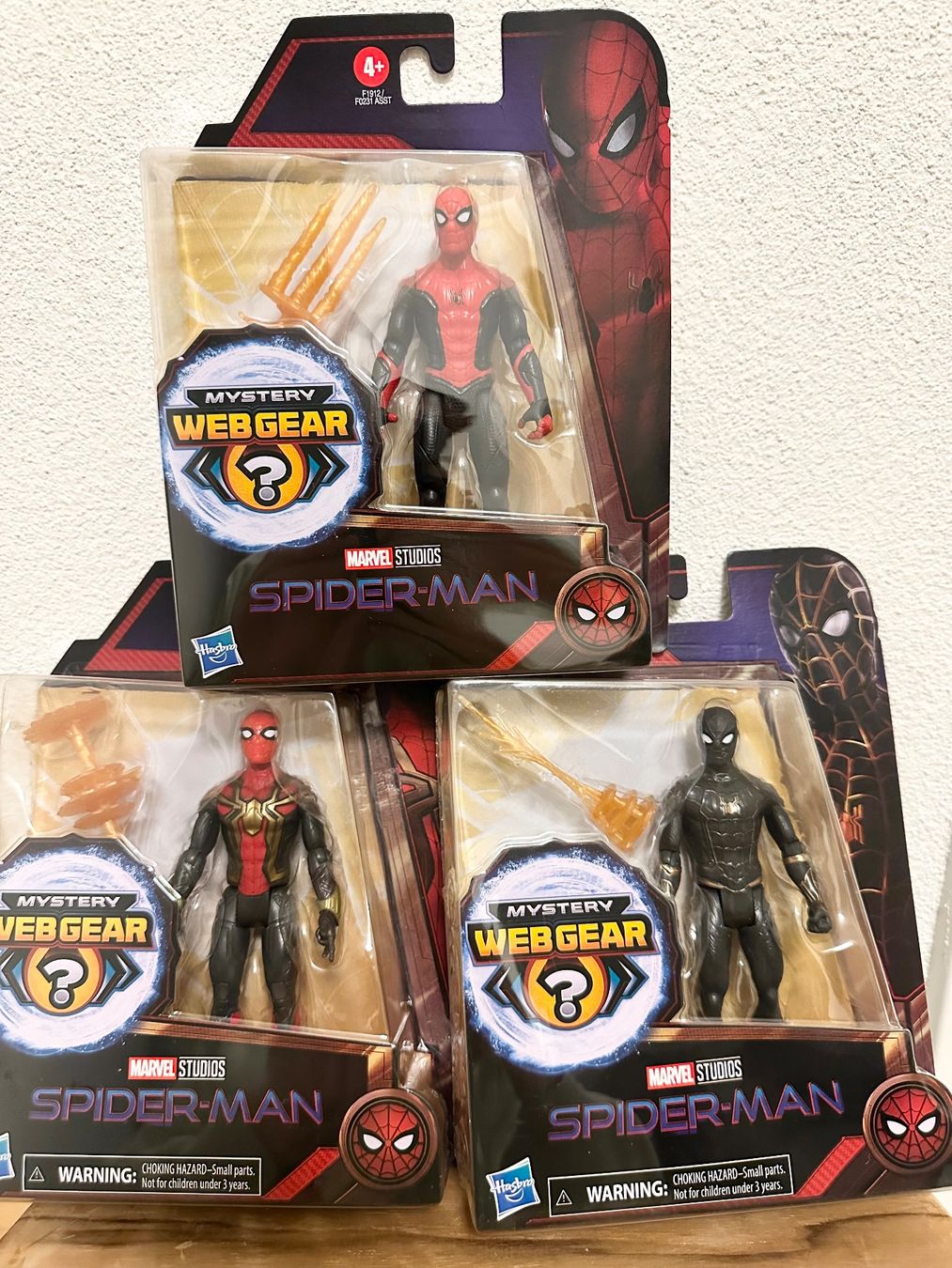 Hasbro Figuren: 3 Marvel Studios SpiderMan Mystery Web Gear neu hasbro 2021 – Neu und originalverpackt aus Baar von Mic_vL