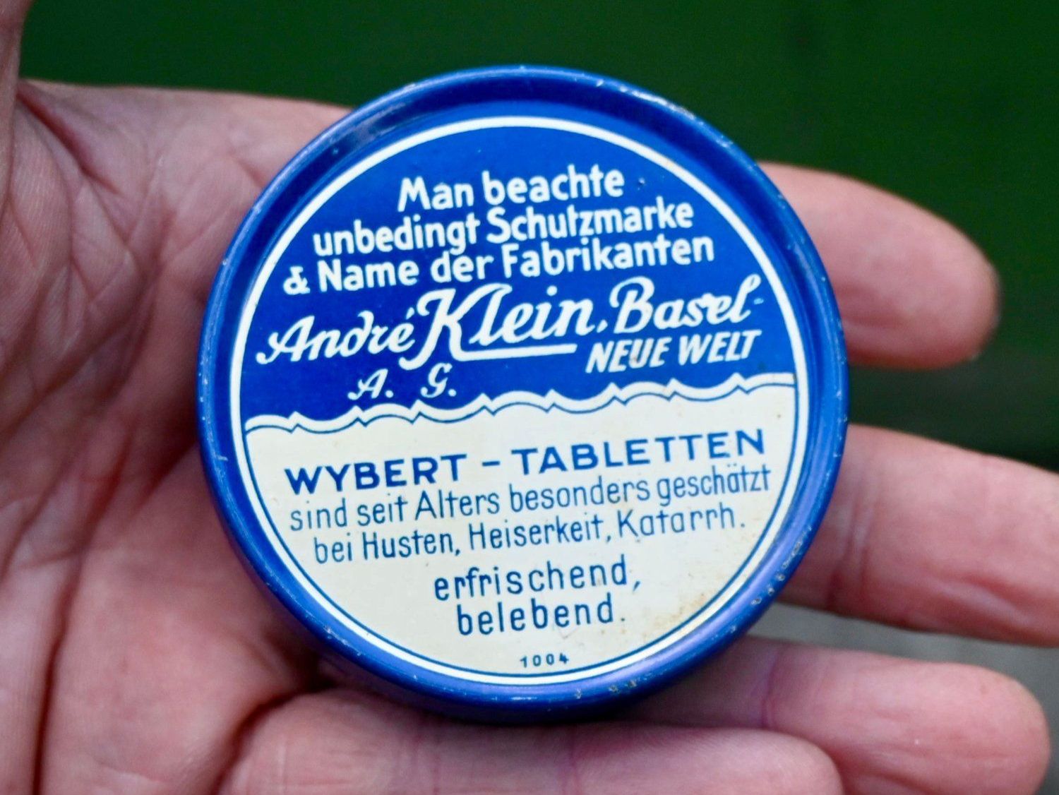Barattoli: alte Blechdose WYBERT Tabletten ANDRE KLEIN Basel Für Redner – Usato da Pfaffhausen venduto da mono_rec 1