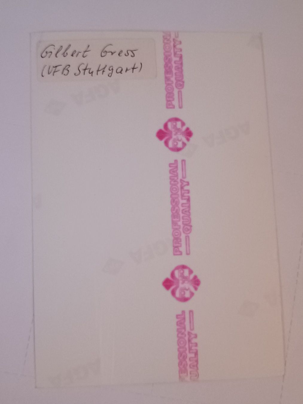 Autografi: Gilbert Gress  - original Autogramm – Usato da Menziken venduto da Artographs 1