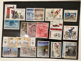 Motiv Cycling/Fahrrad, 2 Einsteckkarten + 4 Briefe