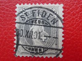 1901: Stehende Helvetia: 69D mit Vollstempel von St.FIDEN SG