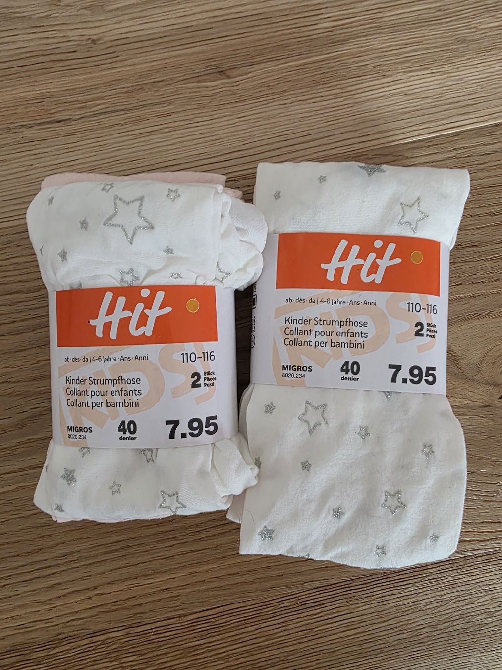 Migros Strumpfhosen & Leggings: Kinder Strumpfhosen, Gr. 110-116, 5 Stk. – Neu und originalverpackt aus Toffen von ver_x68f