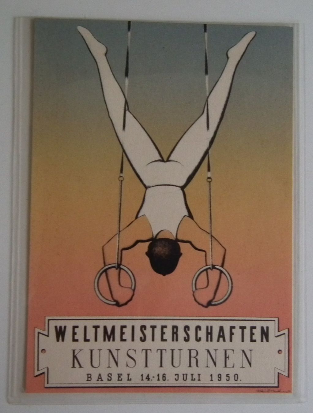 Cartoline postali: Basel 1950 Weltmeisterschaft Kunstturnen,  zwei Postkarten – Usato da Kriens venduto da WULLU99 2