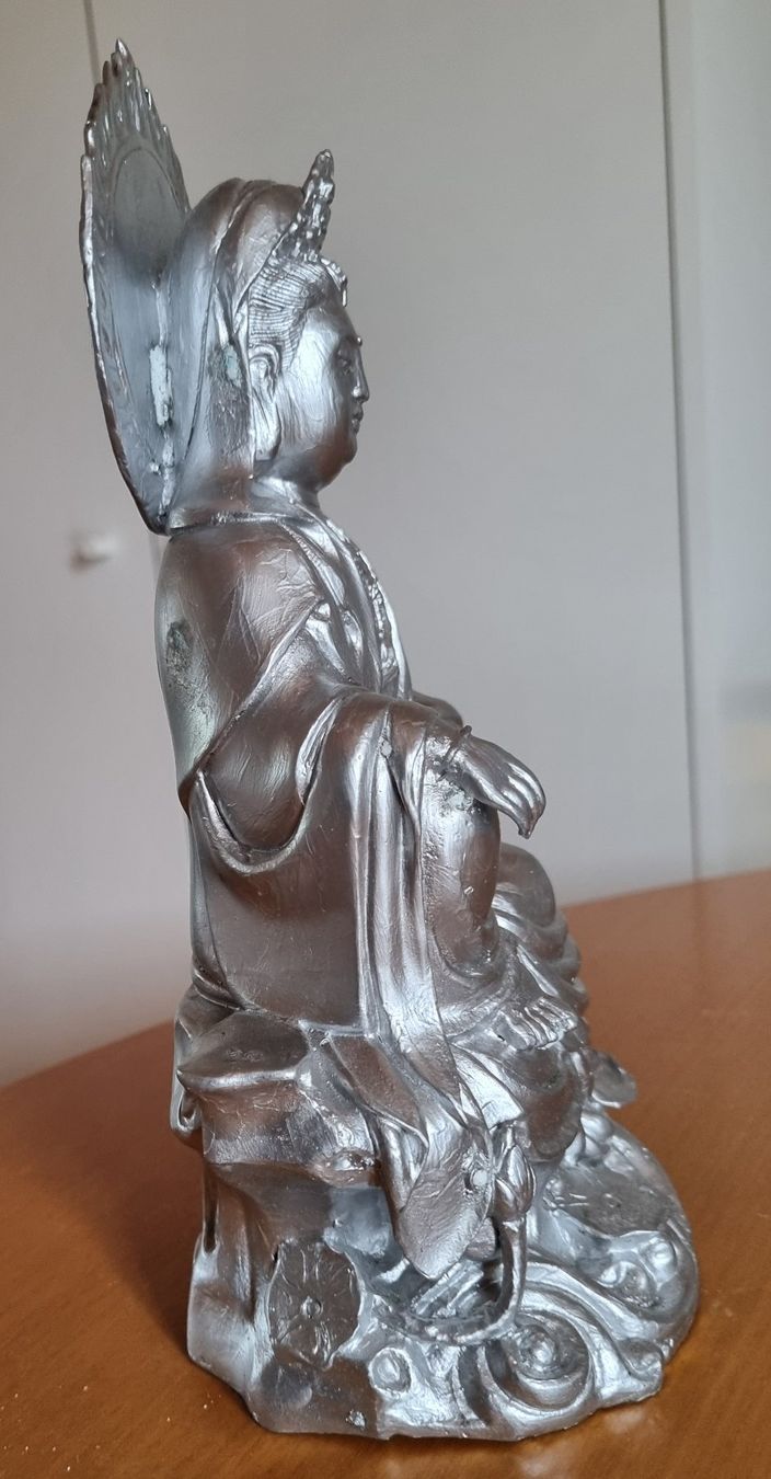 Statuette: Silberne Kwan Yin Buddha Statue – Usato da Eschenz venduto da Bibas1 2