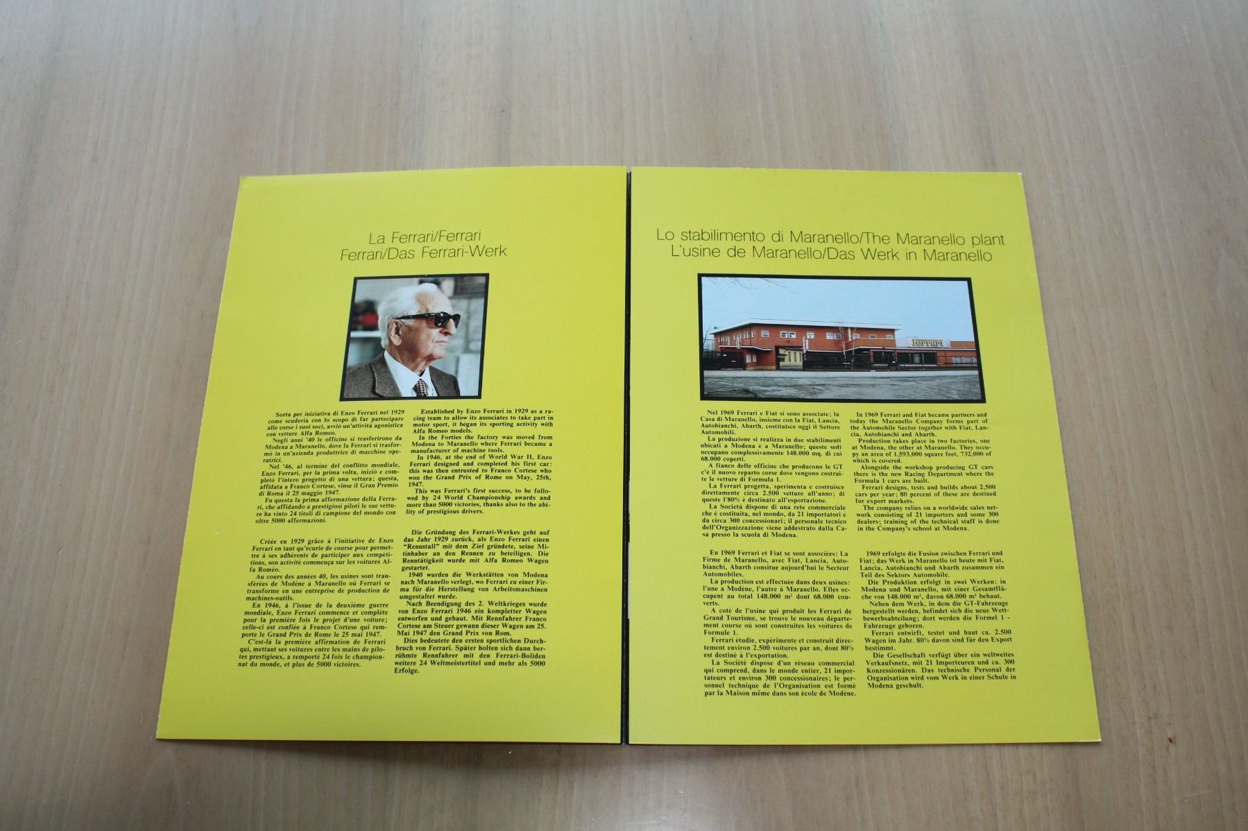 Ferrari Documenti: La Ferrari Prospekt 1983 – Usato da Wikon venduto da erwin400 1