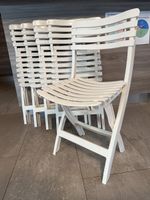 Chaise de jardin blanche pliable