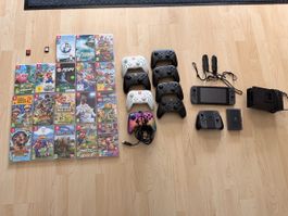Nintendo Switch Konsole Set mit vielen Spielen und Zubehör