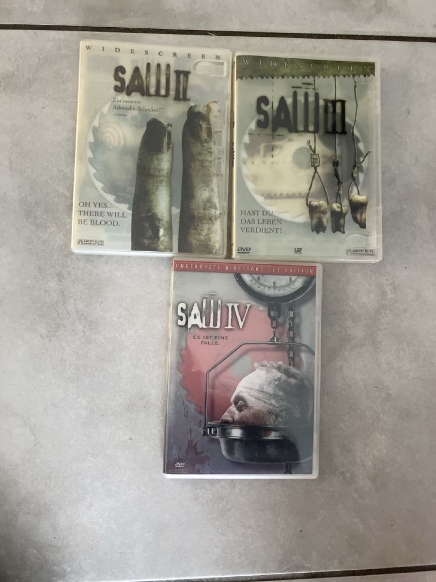 Alle DVDs: DVD SAW  1/2/3/4 – Gebraucht aus Spreitenbach von Strolch