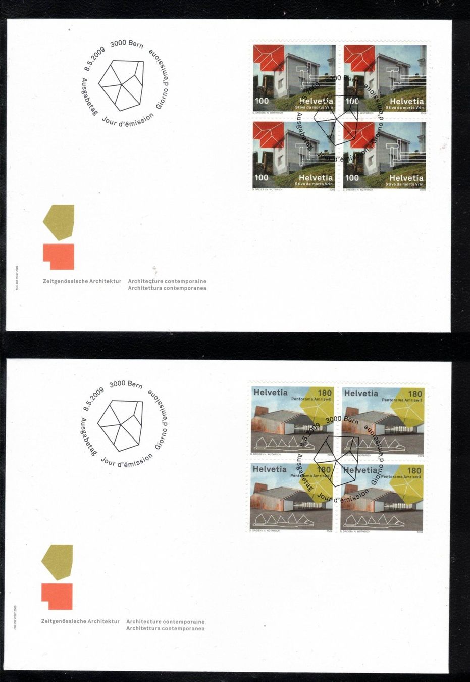 Tutti i francobolli: 2009  FDC  4er Architektur aus ABO – Nuovo (secondo la descrizione) da Rheinau venduto da loxis