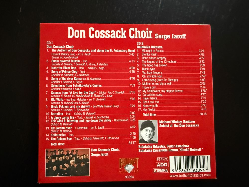 Don Cossack Chor Serge Jaroff 2 CD Set Winterklassiker (Gebraucht