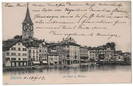 Zürich, St. Peter und Wühre, gelaufen 1902