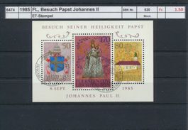 1985 FL, "Besuch Papst Johannes II." - Block, ET - Stempel