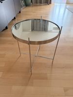 Beistelltisch Spiegel Metall rund guter Zustand 50cm