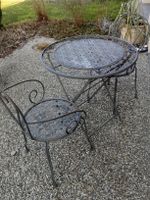 Vintage Gartentisch mit 2 Stühlen, Metall, romantisch, Top!