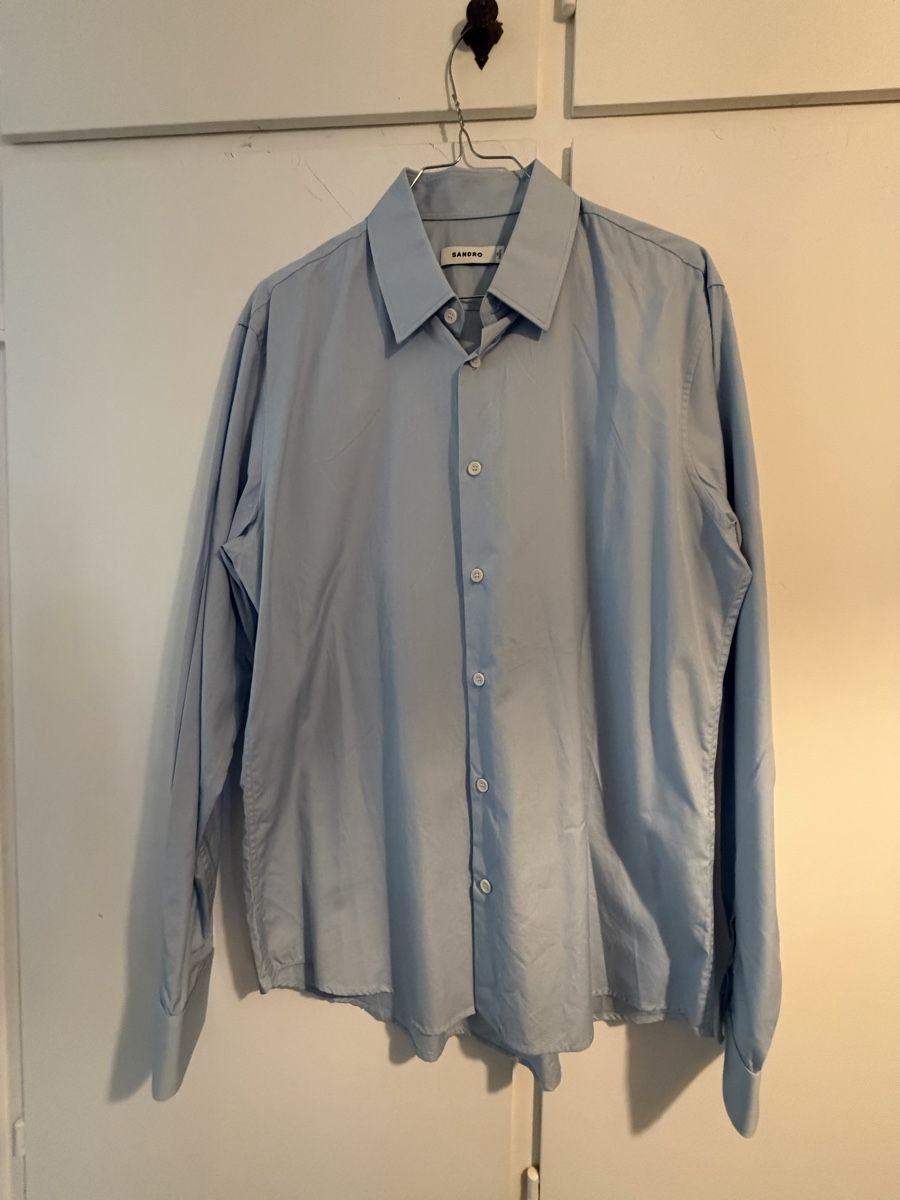Sandro Camicie: Camicia Sandro Classic Fit taglia L azzurra – Usato da Lugano venduto da can_xdd8 1