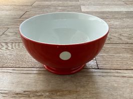 Rotweiss getupftes Bowl/ Chacheli aus France