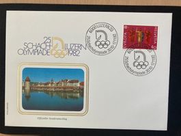 Schweiz 1982 Sonderstempel Luzern 25.Schach Olympiade