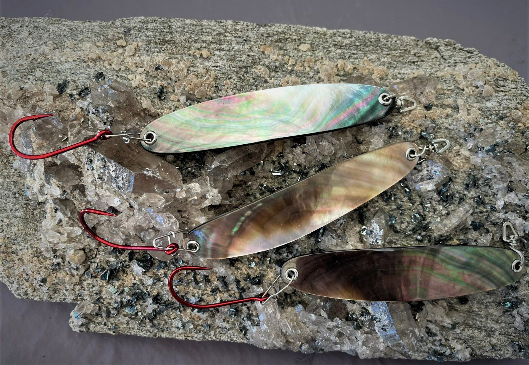 Esche: 3x Perlmuttspangen "Black Pearl", 90mm, RED Edition – Nuovo (secondo la descrizione) da Arbon venduto da Helmuth 1