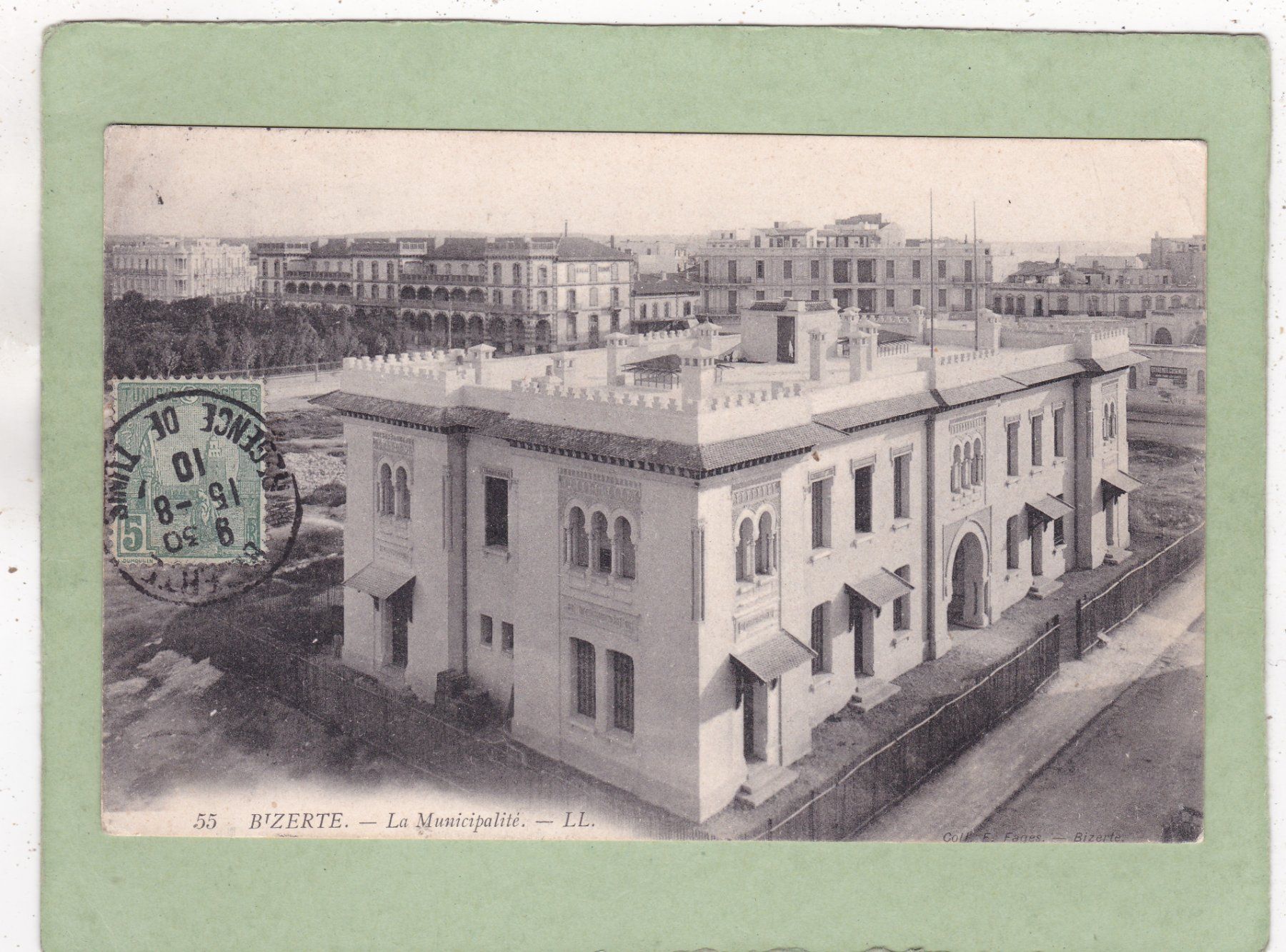 Cartoline postali: Tunesien Bizerte La Municipalité 1910 – Usato da Herisau venduto da Lisegrat2008