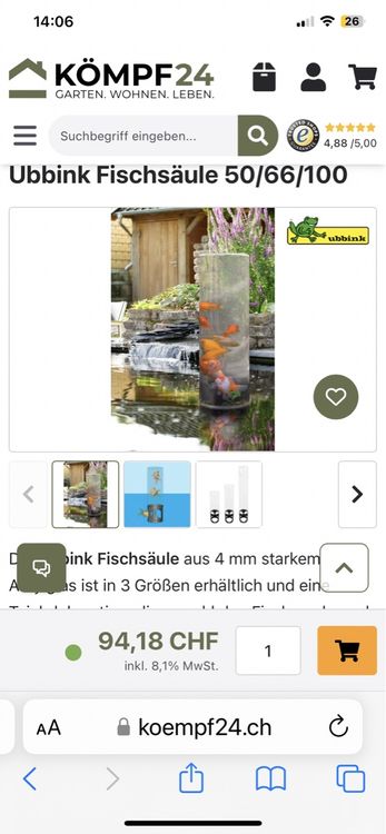 Fischsäule für Teich Kaufen auf Ricardo