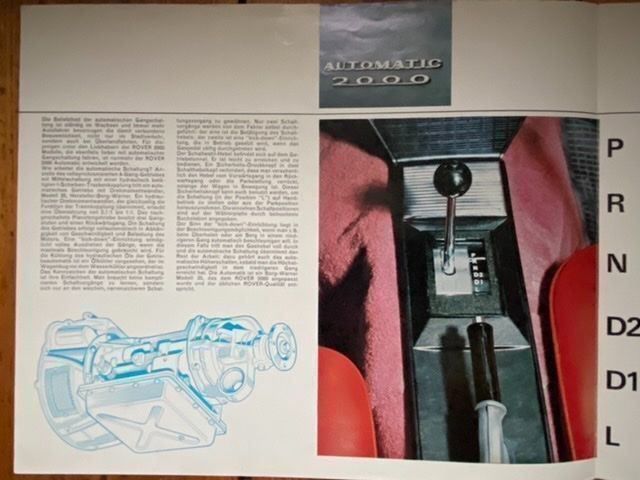 Rover Documenti: ROVER P6 2000 TC Automatic Grossformat-Prospekt auf deutsch – Usato da Langenthal venduto da Andreasdavidk 1